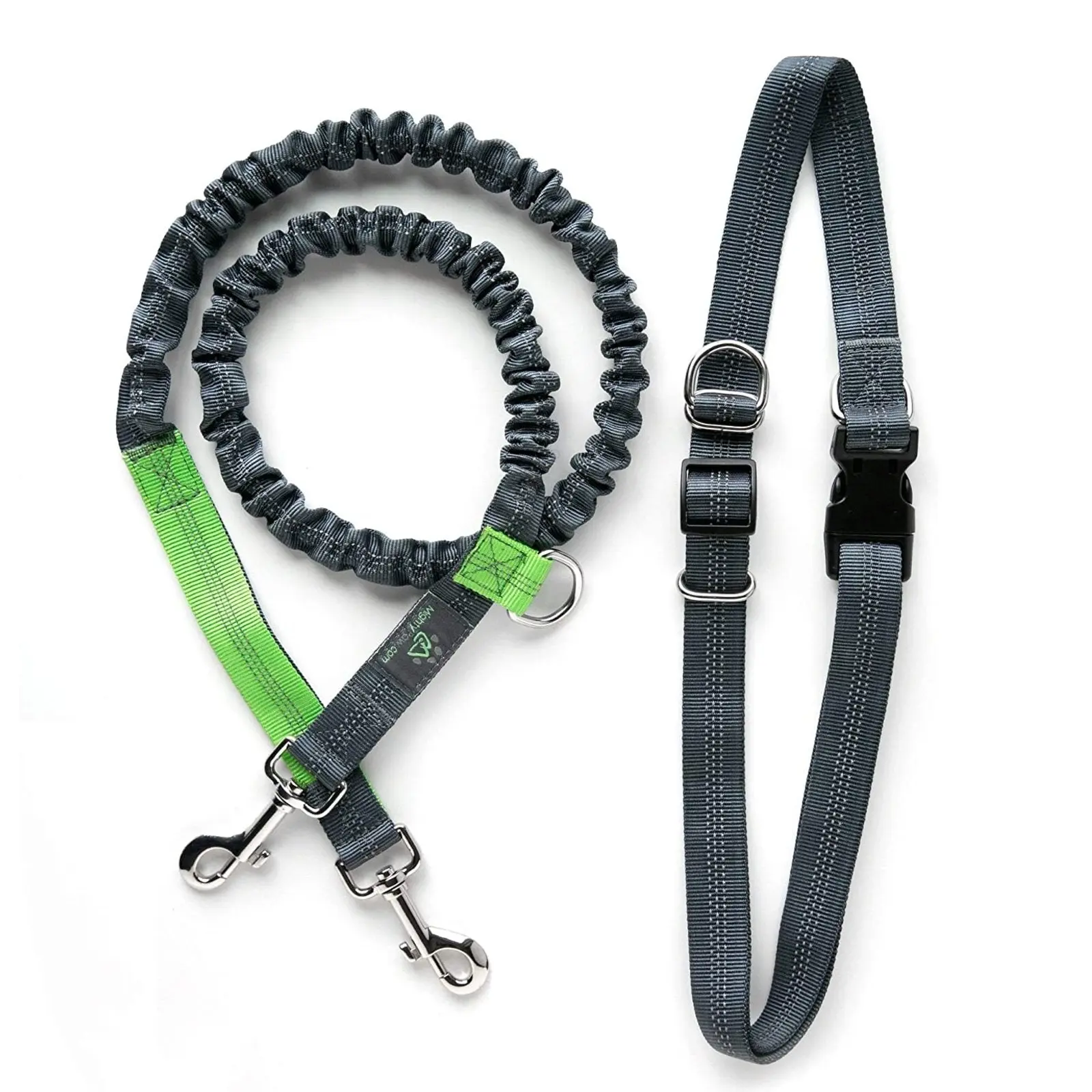 Mighty Paw Hands-Free Bungee Leash Set for Active Dog Owners Mighty Paw Hands-Free Bungee Leash Set for Active Dog Owners