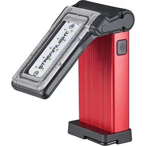 Streamlight Aluminum Hands-free Flashlight 500 Lumens, 360 min Runtime, White LED Bulb, Red Body, 1 Lithium-Ion Battery Included 61501