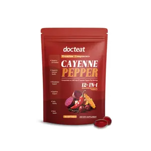 Docteat Chili Soft Capsules, Plant-Based Healthcare Supplement with Vitamin Support, Daily Supplementation for Maintaining Normal Bodily Functions