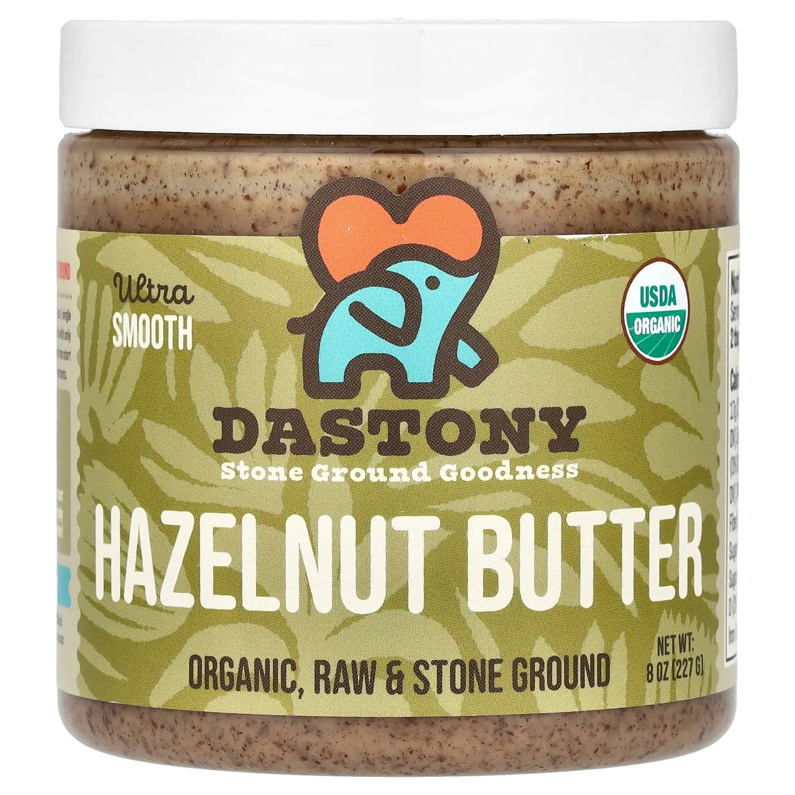 Dastony Organic Hazelnut Butter, Ultra Smooth, 8 oz (227 g)