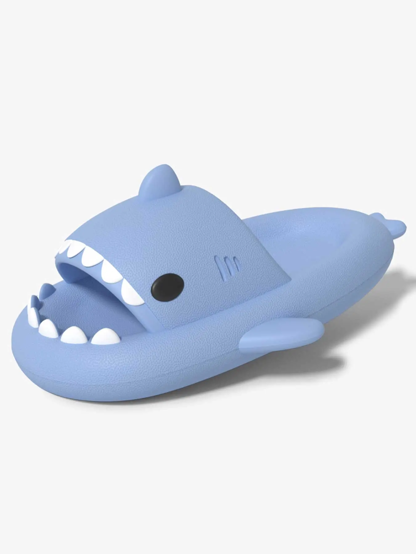 Shark Slides For Women And Men Novelty Soft Slippers Open Toe Shark Sandals Cushioned Cloud Pillow Slides Beach Shoes Slippers Beach Pool Shower Cruise Slippers With Comfy Cushioned Thick Sole Footwear