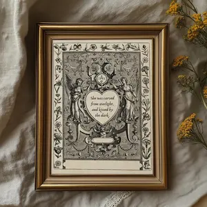 Gothic Romantasy Quote Print_ Celestial Dark Academia Wall Art