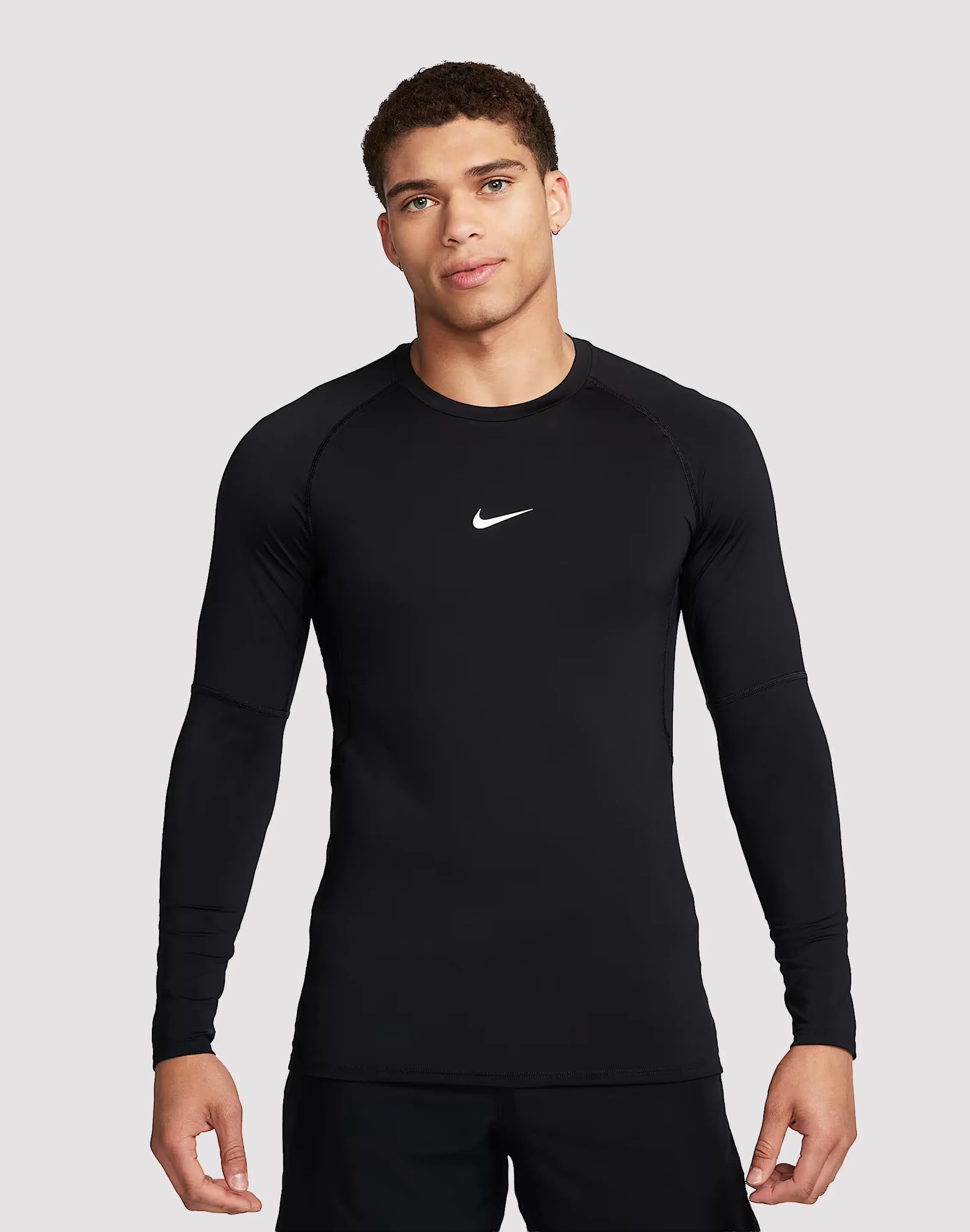 Mens Nike Pro Dri-FIT Long-Sleeve Fitness Top