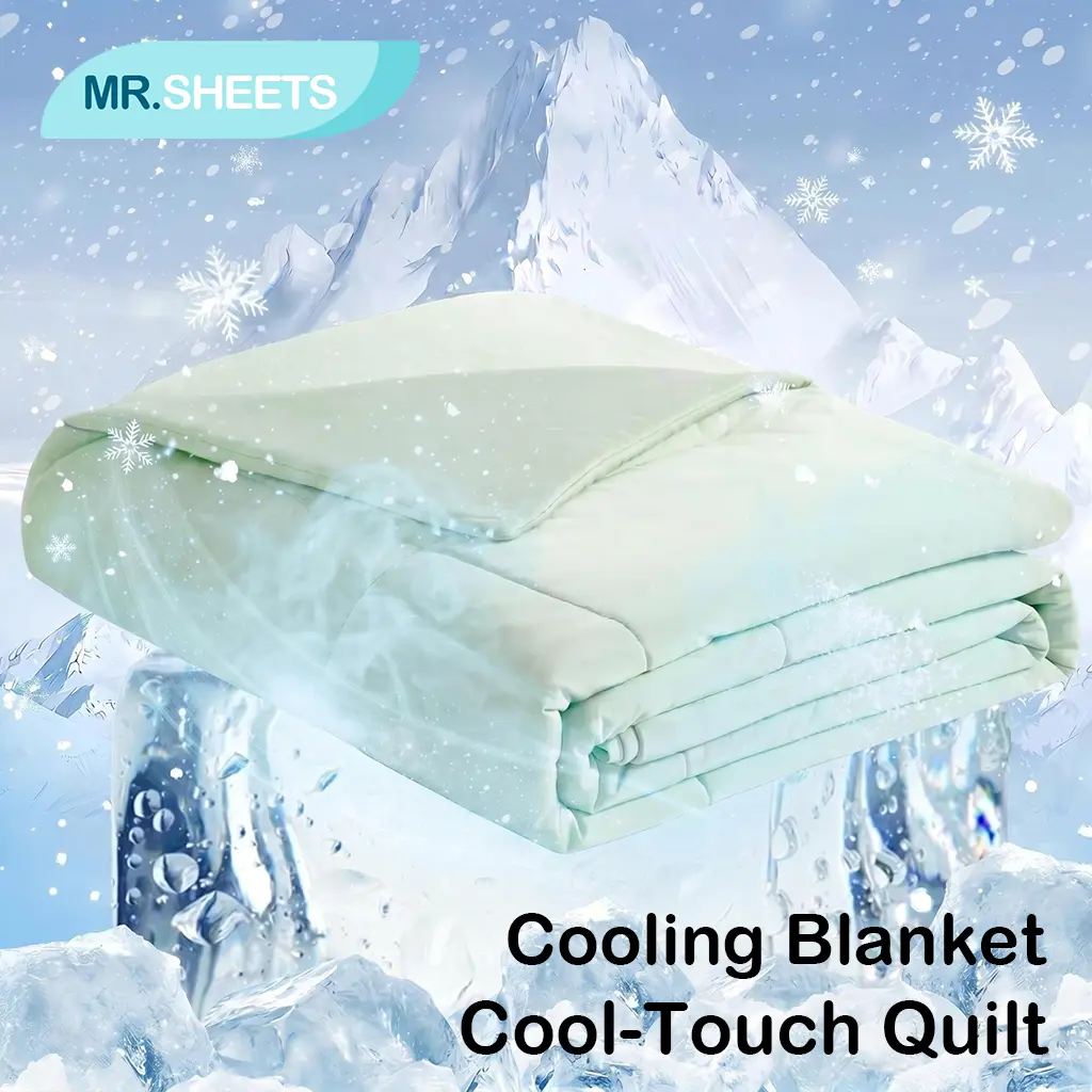 NTBAY Cooling Blanket for Hot Sleepers – Lightweight Summer Cooling Blanket with Double-Sided Q-Max 0.45 Ice Silk Cooling Comforter for Hot Sleepers & Night Sweats, Double-Sided Cold Touch Breathable Blanket, Soft Lightweight Bedding Gift