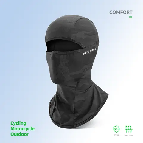 ROCKBROS Nylon UV-Protective Multifunctional Cooling Balaclava Scarf Mask - Stretchy, Breathable Unisex Neck Gaiter for Adults, Biking, Fishing, Fitness Workouts - Cycling Face Cover, Athletic Headwear (Father's Day Gift Option),outdoorfun