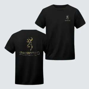 Browning Men's Camo Shirt, Hunting Vintage Short-sleeve Tee, Gift For Hunter