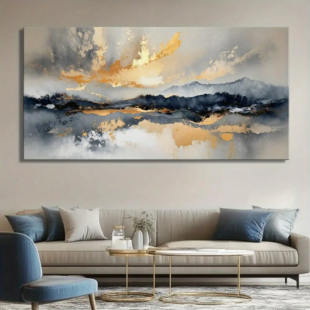 Framed Artistic Abstract Canvas Wall Art - Multi-Size Nature Art Home Decor Inspo, Suitable for Living Rooms, Bedrooms, Landscape