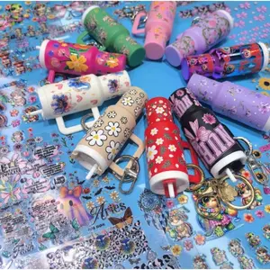 70pcs Mini Keychain Sticker Set for DIY Craft Contain Lipstick Coins