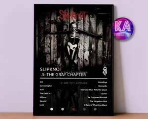 Slipknot Poster | .5: The Gray Chapter Poster | Album Poster Prints | Wall Decor Posters | Album Cover | Metal Music Poster