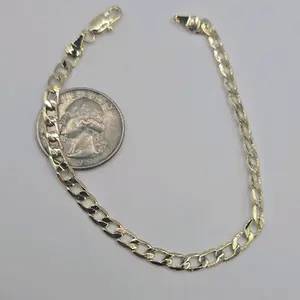 Cuban link bracelet gold-plated 4.5N 7"inches small adults 19cm