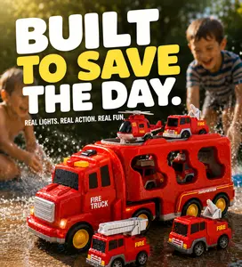 5 in 1 / 7 in 1 Construction Truck Toy Set for  Ages 3 to 6 Educational Car Toy with Mini Vehicles and Storage Feature Birthday or Holiday Gift