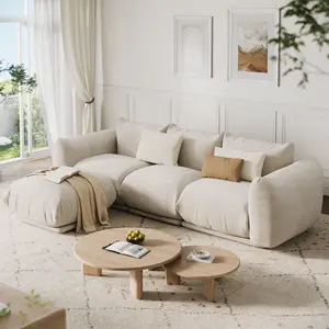 Summervibes Flash sale home items Cloud-Inspired Chenille Fabric Loveseat Sofa - 75 Inch Deep Seat, Modular 2-Seater Couch for Small Living Room, Bedroom, or Office - Thick Cushion, Sturdy-colored Wood Frame, Easy Assembly - Green or White