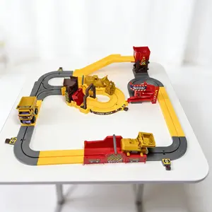 Mine Engineering Track Car Building Toy DIY Creative Block Set, Educational Construction Kit for Kids, Fun Assembly Playset