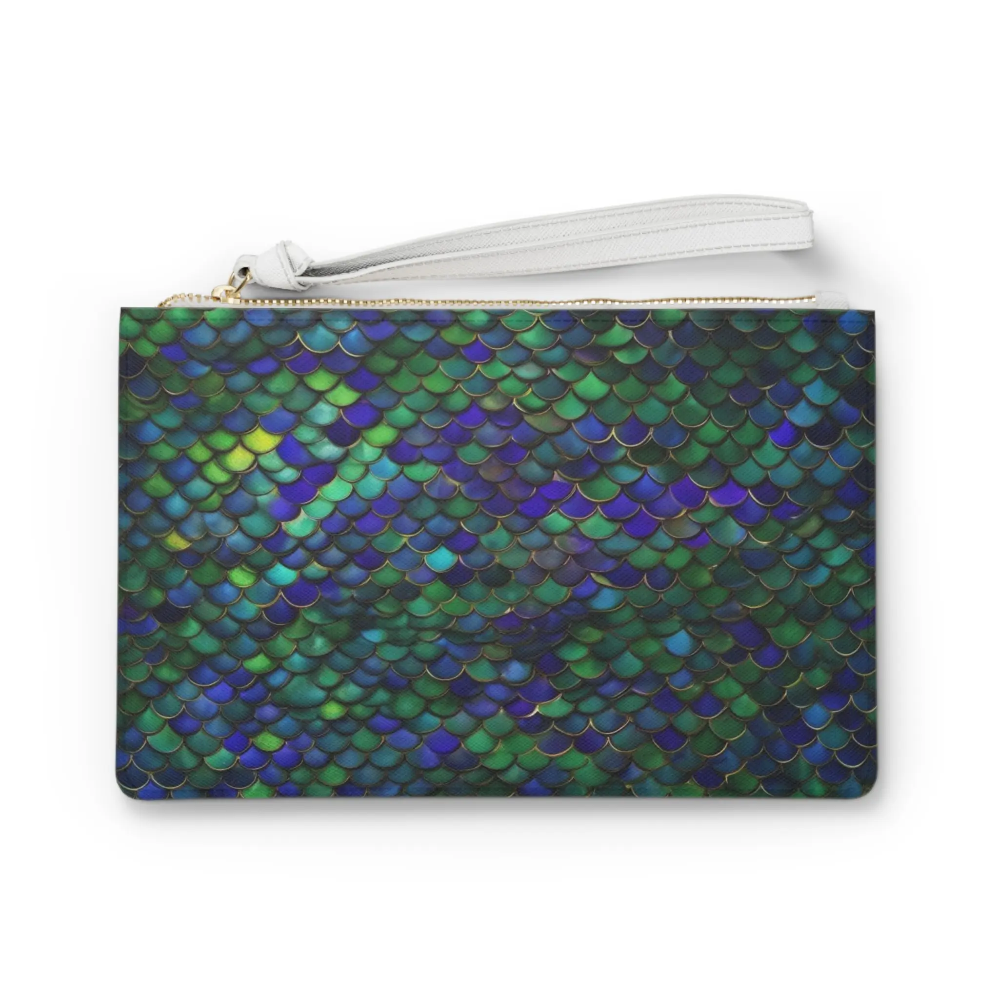 Mermaid Scales Faux Leather Clutch Bag 2024© For Her, Custom Personalized Gift, Personalized Wedding Gift, Personalized Gifts For Mom