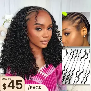 【Miracle Knots Crochet Hair 】Protective Hairstyles Human Hair Extensions  Pre-Separated 50g/Pack – Knotless Boho Braids, 4-5 Packs for Full Head, Multiple Curly & Wave Textures Protective Hairstyles For Black Women