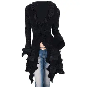 BohoGothMagic!VictorianCrochetCardigan�COpenFrontforSteampunk&Beyond Knitwear Tops