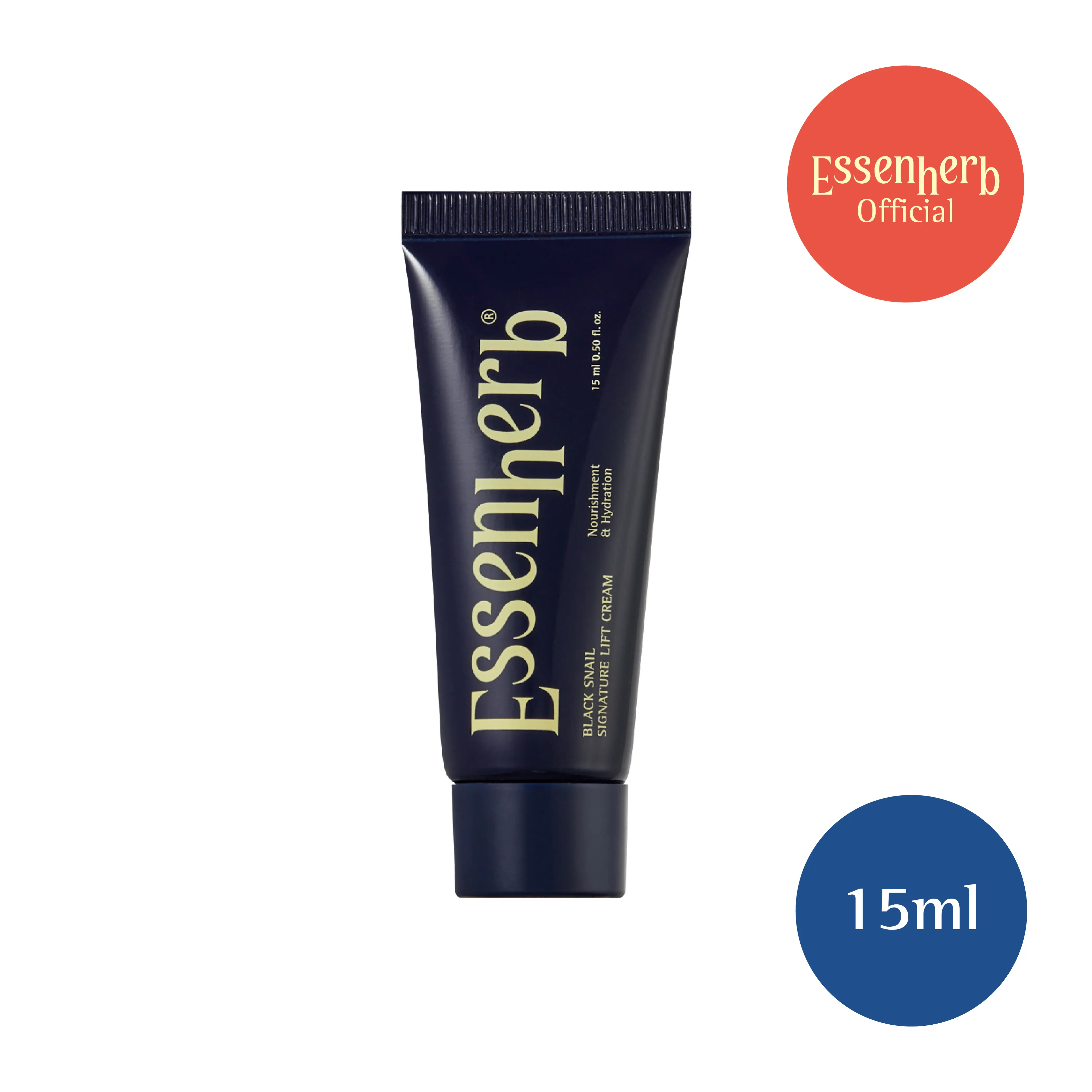 Essenherb Black Snail Signature Lift Cream – Korean Skincare Firming Moisturizer with 65% Snail Mucin, Peptides & Hyaluronic Acid – Cream for Skin Texture & Elastic-Looking Finish – 0.50 fl oz (15ml)