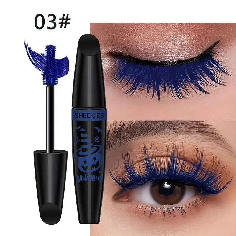 Colorful Eyelash Mascara - 6 Color Waterproof Rapid Drying Eyelash Curler Lengthening Makeup Eyelash Blue Pink Purple Black Coffee Ink Eyelash Mascara Festival Halloween Christmas