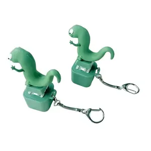 Button Keychain Press to Make a Sound Relieve Stress Fun Gift Halloween Gift Green Design with Keychain Stress Relief Toy