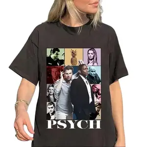 Psych TV Show Vintage Unisex Heavy Cotton 90s Graphic T-Shirt