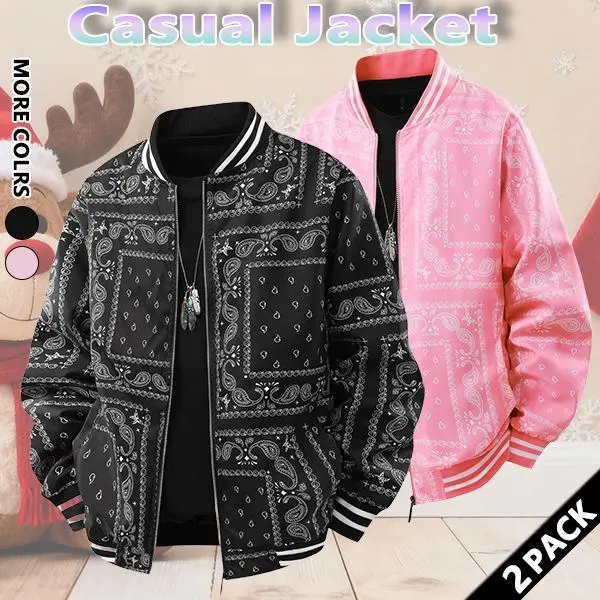 Men's Casual Cashew Flower Varsity Jacket, Vintage Lightweight Bomber Baseball Collar Jackets, Classic Fabric, Men's Fashion Stylish, Men's jackets, Streetwear, Men's Clothing Halloween Gifts SpringStatements