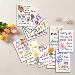 12Pcs Bible Verse Notepads, Mini Religious Pocket Notebooks Motivational Christian Small Inspirational Notepads Journals Gift Bulk Prizes for Teacher School Home Travel Supplies (Bible flower)