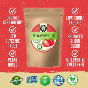 Good Balance Organic Strawberry Powder for Beverages and Baked Goods, Non-GMO and Kosher and Organic