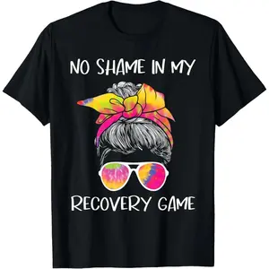100 Percent Cotton No Shame In My Sobriety Achievement Anniversary T-Shirt