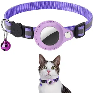 Adjustable Waterproof Cat Collar with Airtag Holder