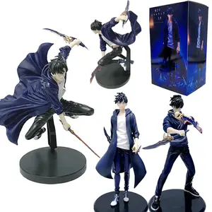 NEW In Stock Solo Leveling Anime Figure -Sung Jinwoo Action Figure 21cm PVC Collect Model Figure Display Anime Merchandise