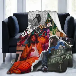 J Blanket Flannel Lightweight Throw Blankets Cole Collage for Living Sofa Bed 40"X30"