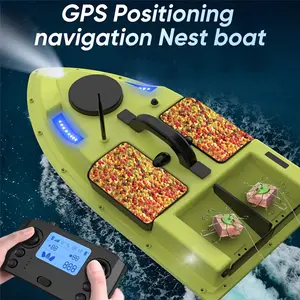 Flagship GPS Smart Bait Boat | Long-Range 600m Dual-Signal Remote Control,Large Battery Capacity | 3-Piece Independent Backets (2 Bait + 1 Hook) With Precision Capoint Memory & Auto Pilot With One-Key Return/Cruise Dual Mod