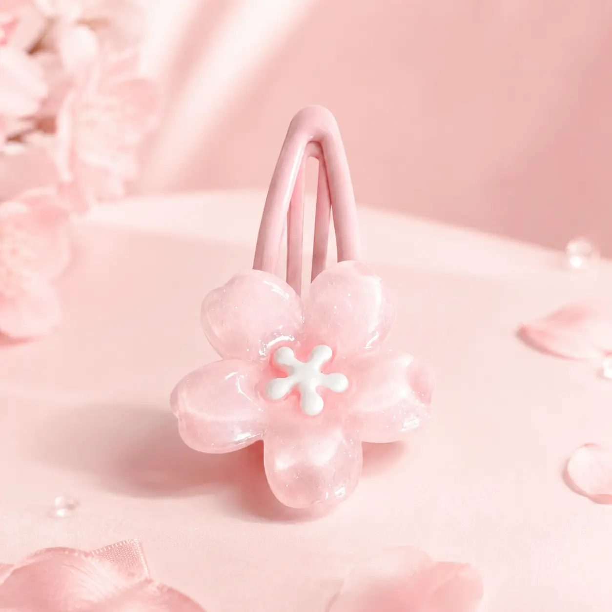 [1 gift]Pink Hair Clips Gift‑Ready Delicate Hair Clips