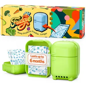 The Fridgie! Produce Saver - Drastically Extends the Life of your Fruits & Veggies - Ethylene Gas Absorber - Lasts Up To 6 Months - Slows Ripening, Reduces   & Preserves Produce
