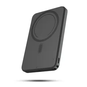 5000mAh wireless Magnetic Power Bank with LED Digital Display, 20W PD Charging MagSafe Battery Pack, Ultra-Slim Portable Charger with Smart Temp Control for iPhone 16/15/14/13/12 Series fathersdaygift
