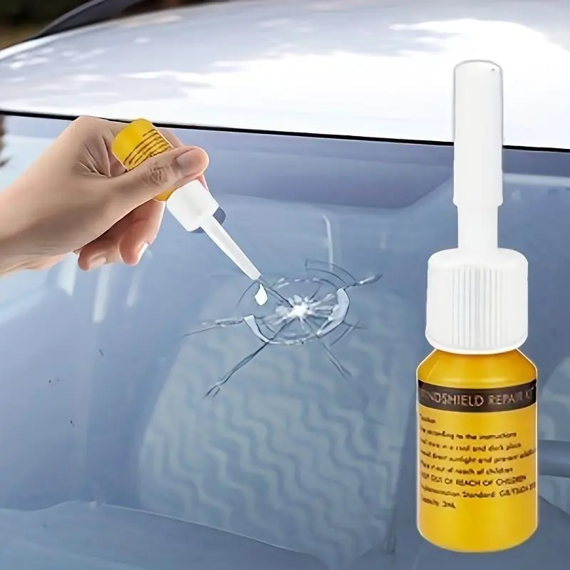 Car Glass Repair Kit, Automotive Windshield Crack Fix Kit, Cracked Windshield Repair Kit, Quick Scratch Chip Crack Repair Kit, Easy DIY Solution for Car Windows Damage, Glass Repair Fluid