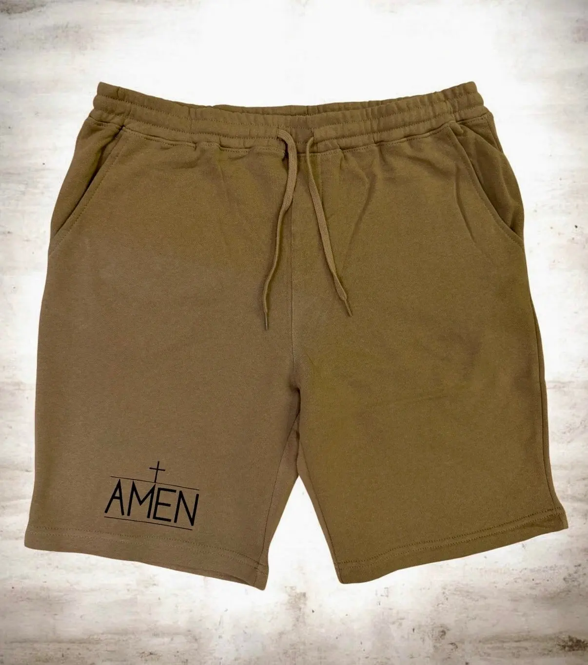 AMEN Camel Sweat Shorts AMEN Camel Sweat Shorts