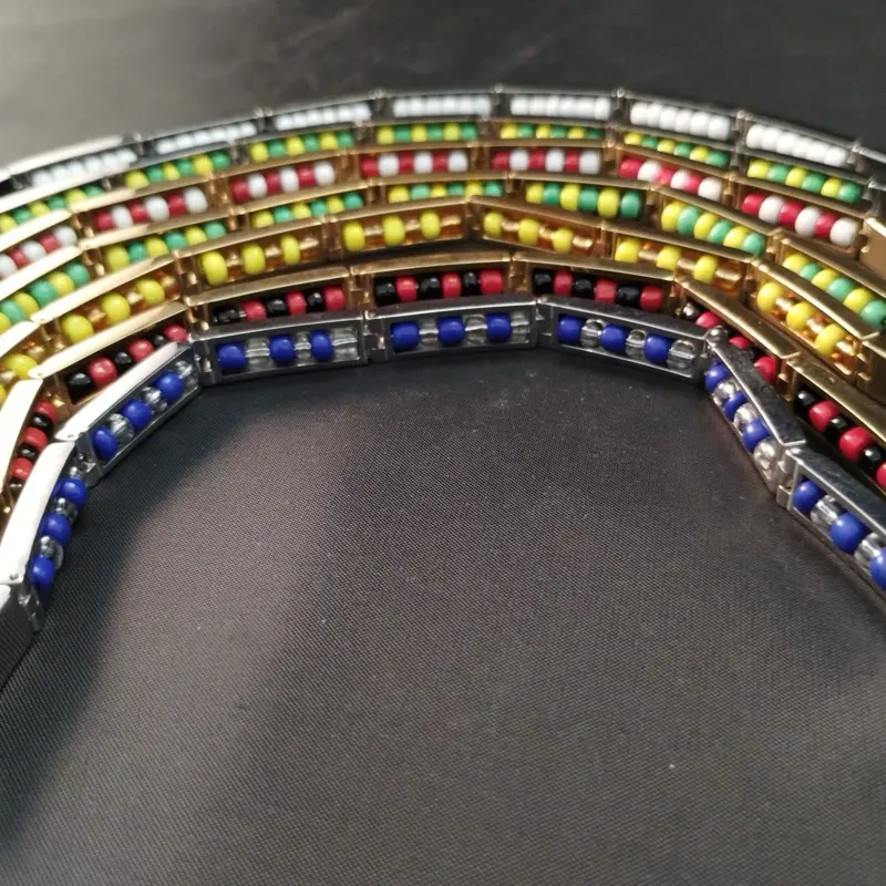 Stainless steel covered bracelet "secret" colored shango orula ochun eleggua obatala yemaya for Santeria Religion