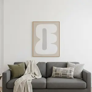 HomeRoots 653975 Interval I Hand Painted Brown Floater Frame Wall Art