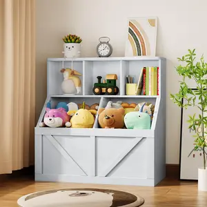 GARVEE Toy Storage Organizer: Stylish and Functional Toy Cabinet with Shelf, Perfect for Playrooms, Bedrooms, Nurseries, and Classrooms, Ideal for Organizing Toys and Books for Toddlers and Young Ones.