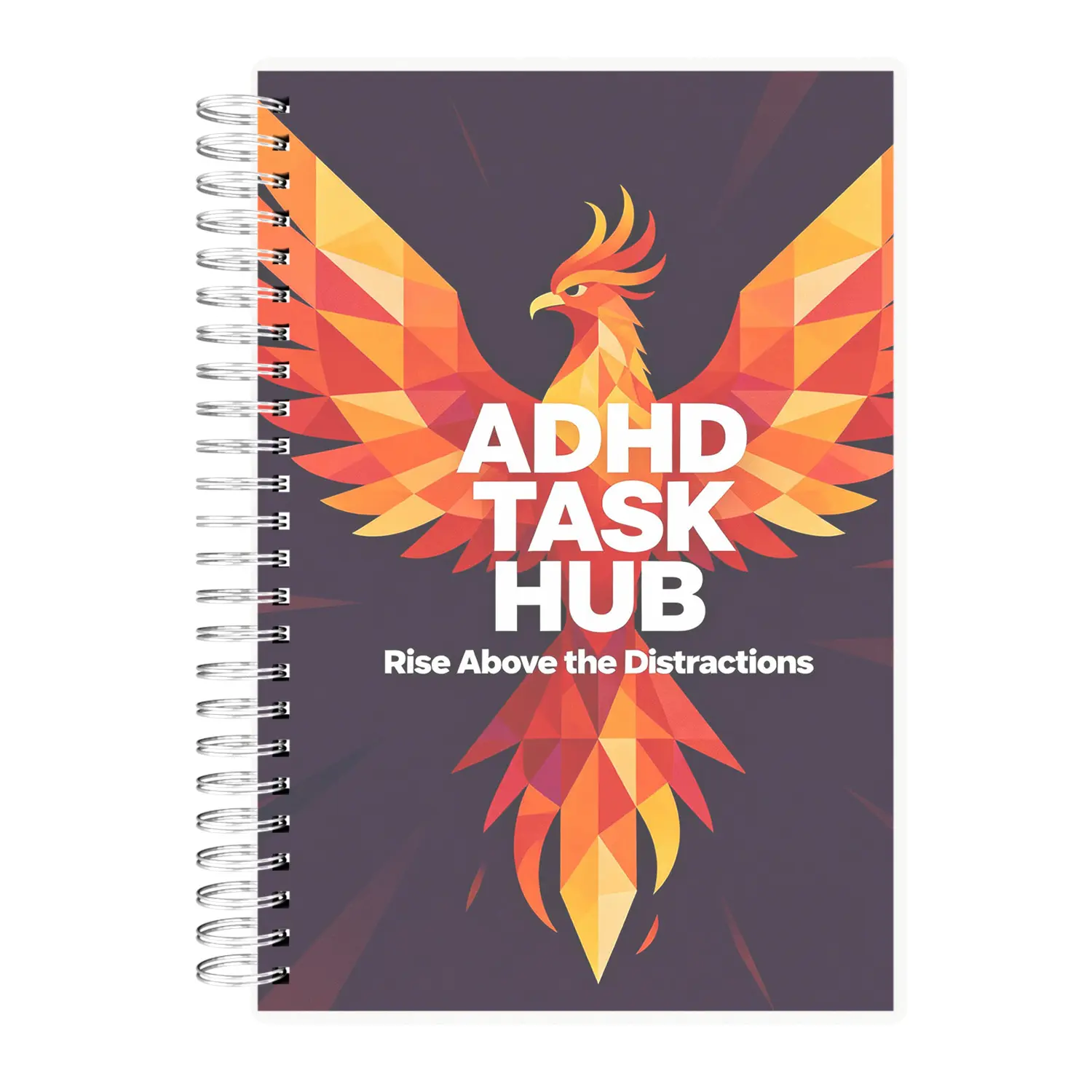ADHD Office Planner Notebook - Weekly Focus & Productivity Task Manager, 120 Pages 100gsm Paper, Color-Coded Sections, Durable Spiral-Bound Cover, 8.5x5.9 Inches