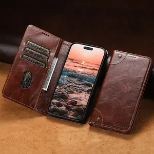 SUTENI Phone Case Faux Leather Card Holder Stand Wallet Magnet Flip Cover For iPhone 17 Pro Max 16 Plus 15 14 13 12 For Unisex Relatives Friends And Elders Holiday Gift
