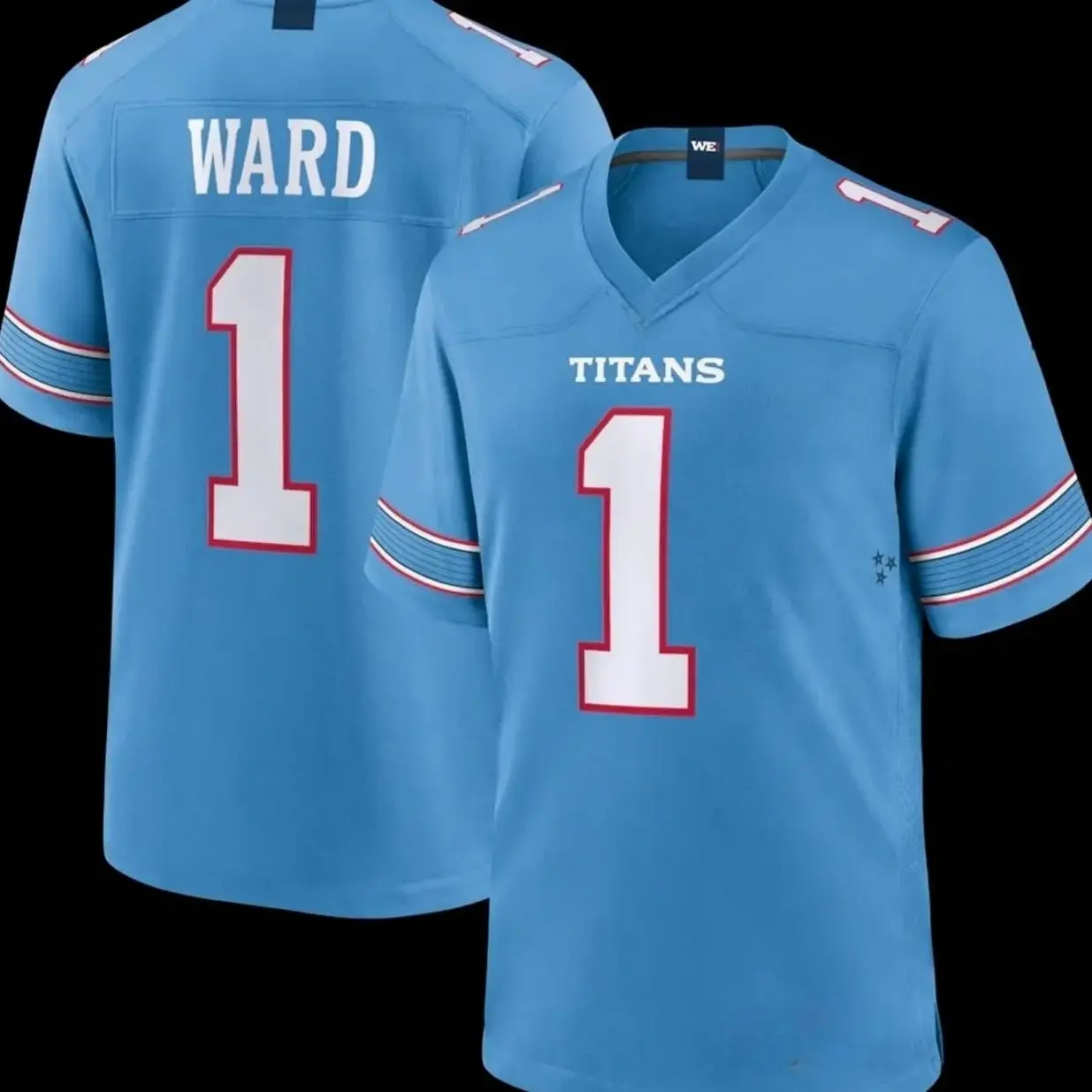 Unisex Football inspired by Titans Ward 1 Game Player Jersey -  Light Blue V50