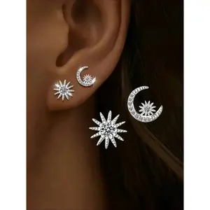 ladies stylish multi-functional earrings, exquisite luxury, perfect choice for women, suitable for wearing at banquets and weddings, ideal gift, super-light delicate stud earrings jewelry