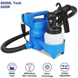 0.8L Paint Spray Machine - 650W High Torque for Primer & Waterborne Coatings