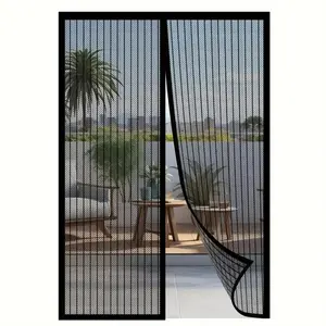 Magnetic Mosquito Door Curtain, Automatic Closure, No Drilling, Magic Tape, Home Use, Pest Repellent, Window Screen, Door Gauze