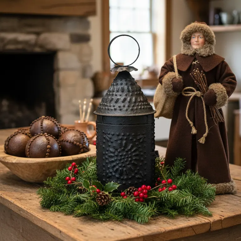 Revere 10" Textured Black Tin Lantern for Decorative Use, Ideal for Tealight, Flower, and More
