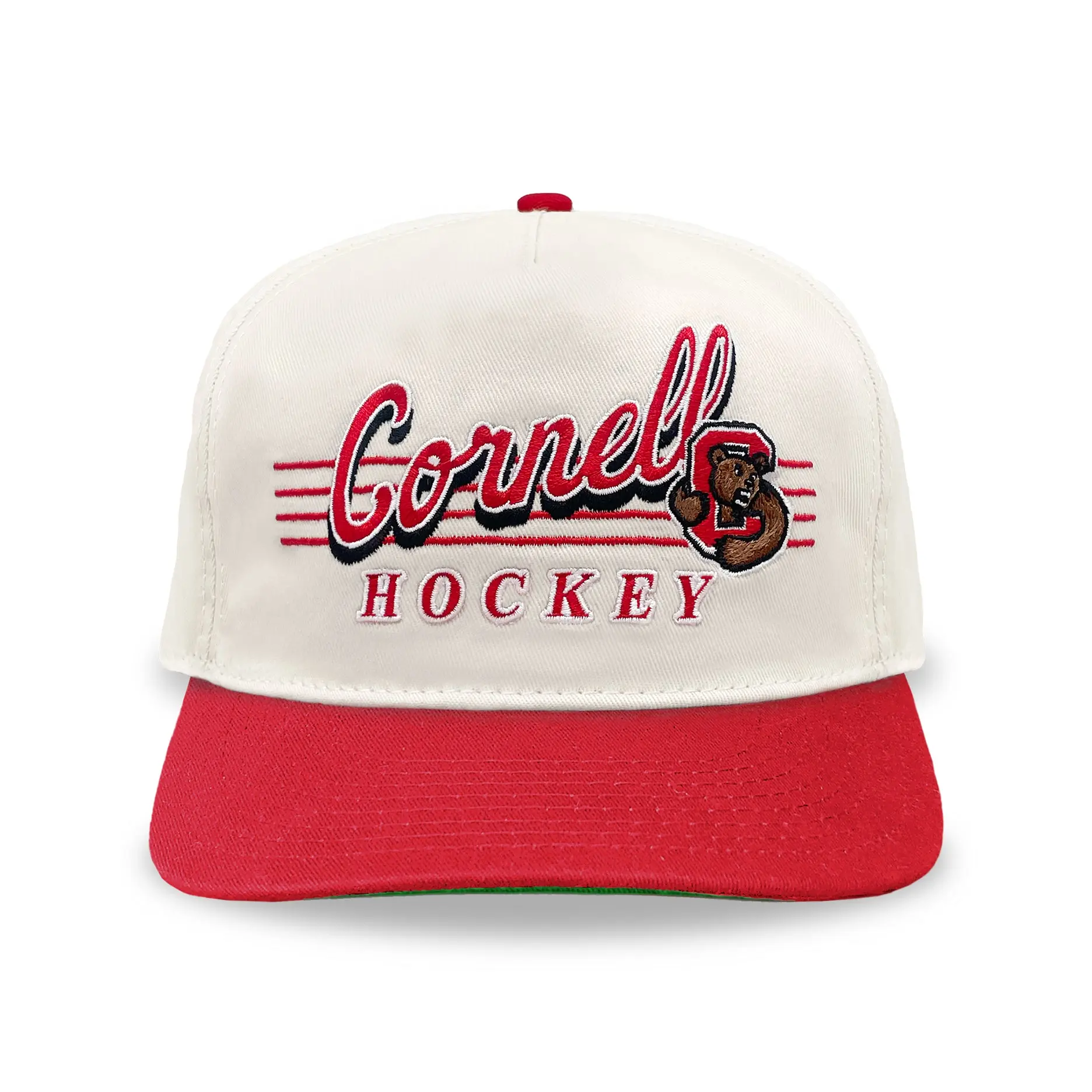 Cornell Hockey Snapback: Cream