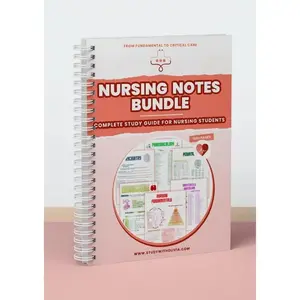 Nursing Notes Study Bundle – Comprehensive Spiral Notebook with Pharmacology, Fundamentals & Med Surg Notes