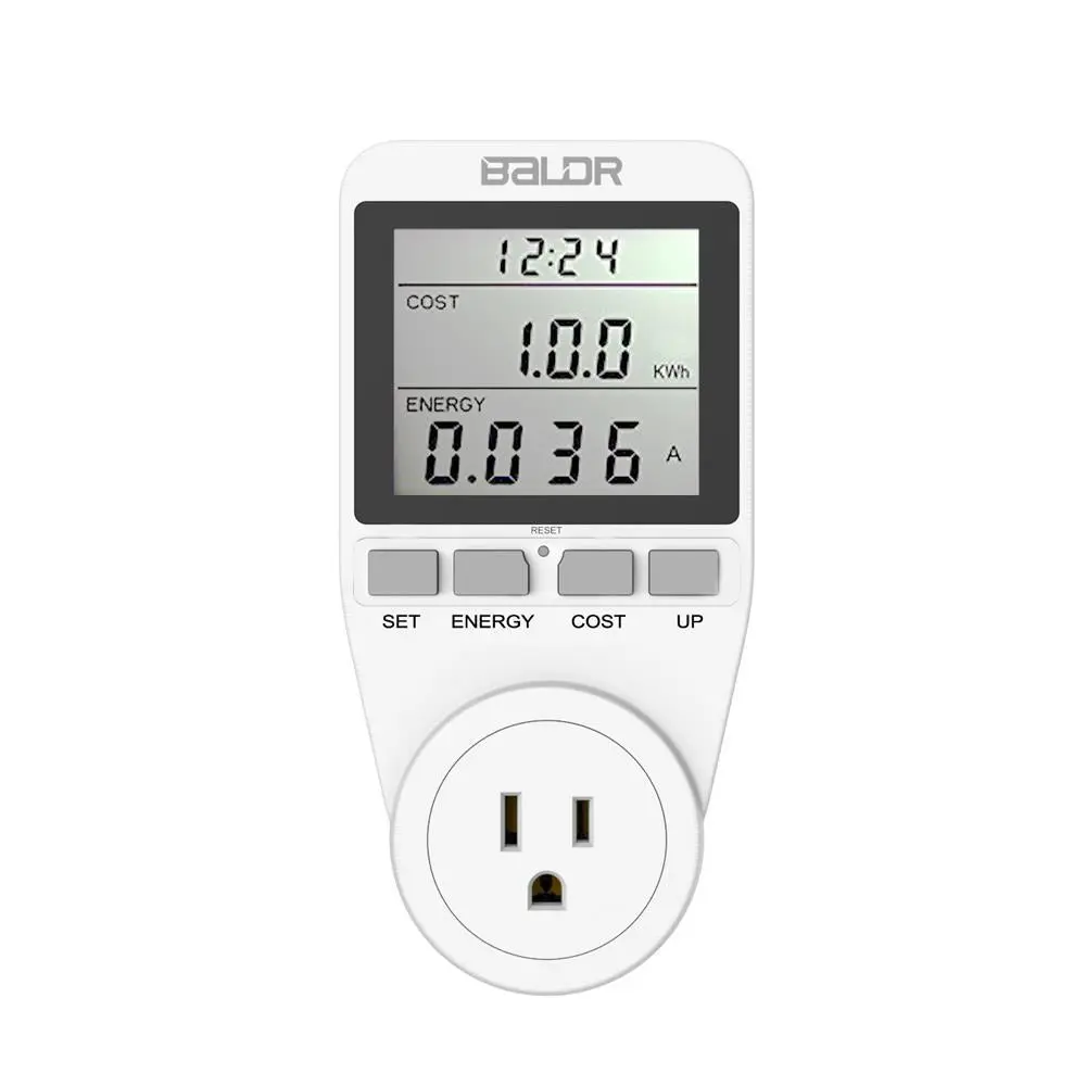 BALDR Eco Power Socket Energy Meter – Plug-in Electricity Usage Monitor (US) BALDR Eco Power Socket Energy Meter – Plug-in Electricity Usage Monitor (US)